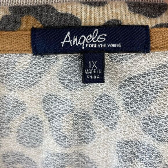 NWT Angels Forever Young Leopard Print Sweatshirt Size 1X - Picture 8 of 9